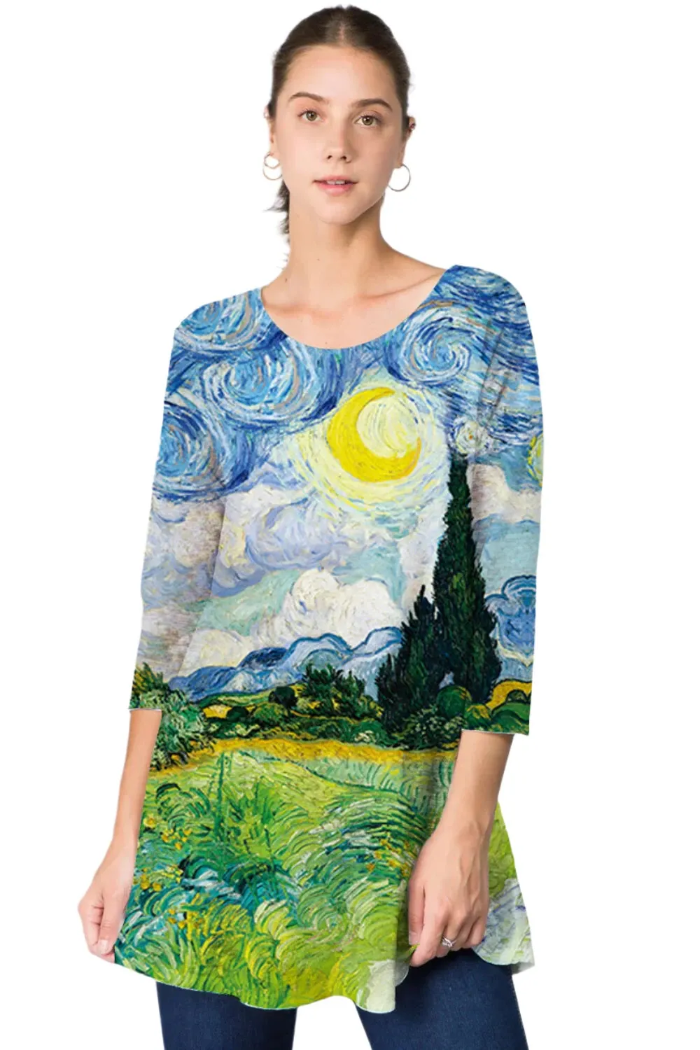 025- ET Lois Van Gogh Inspired Knit Tunic