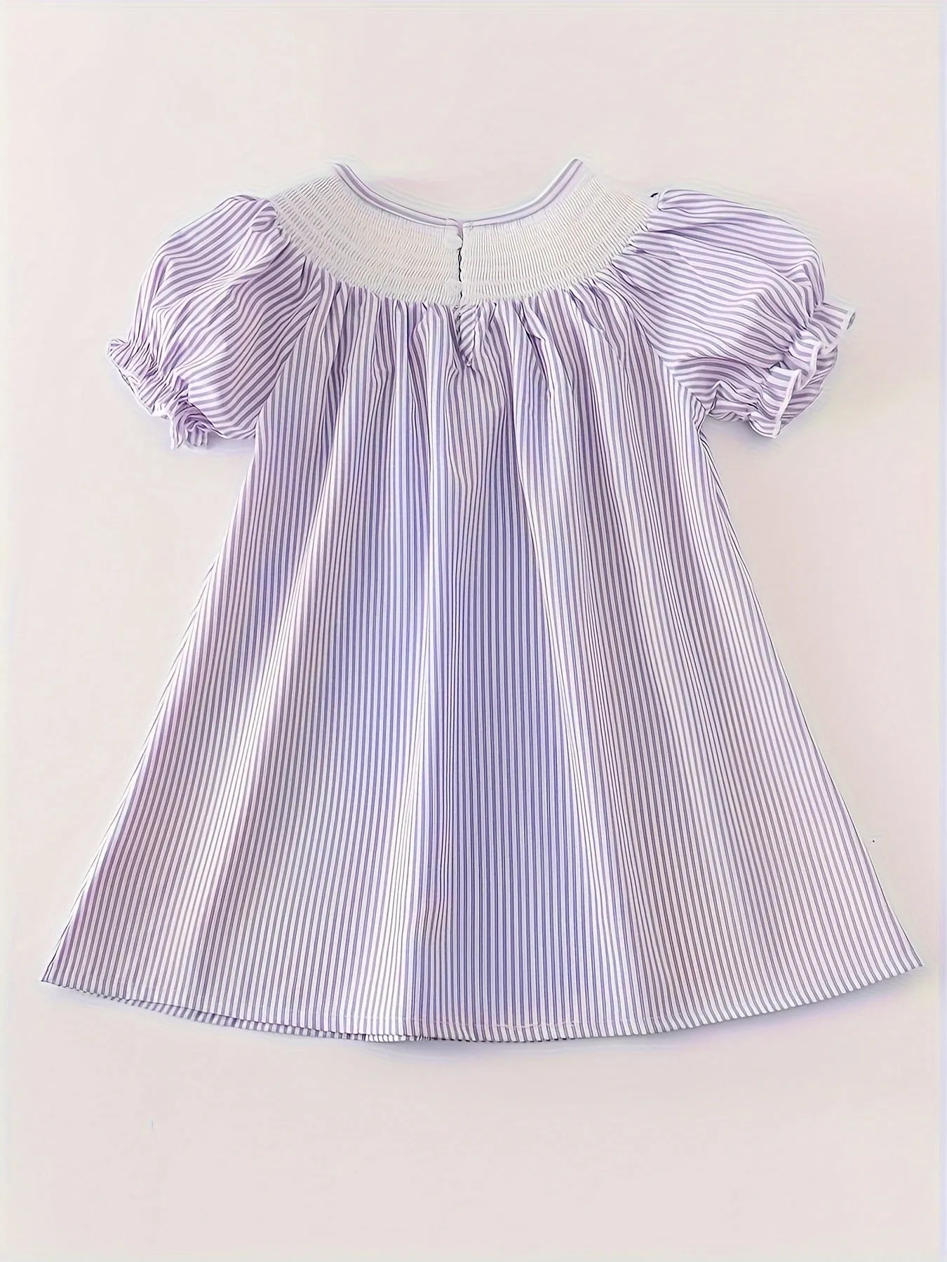 100% Cotton Girls Summer Splicing Dress - Fashionable Striped Short Sleeve design for Parties - Perfect Gift Idea