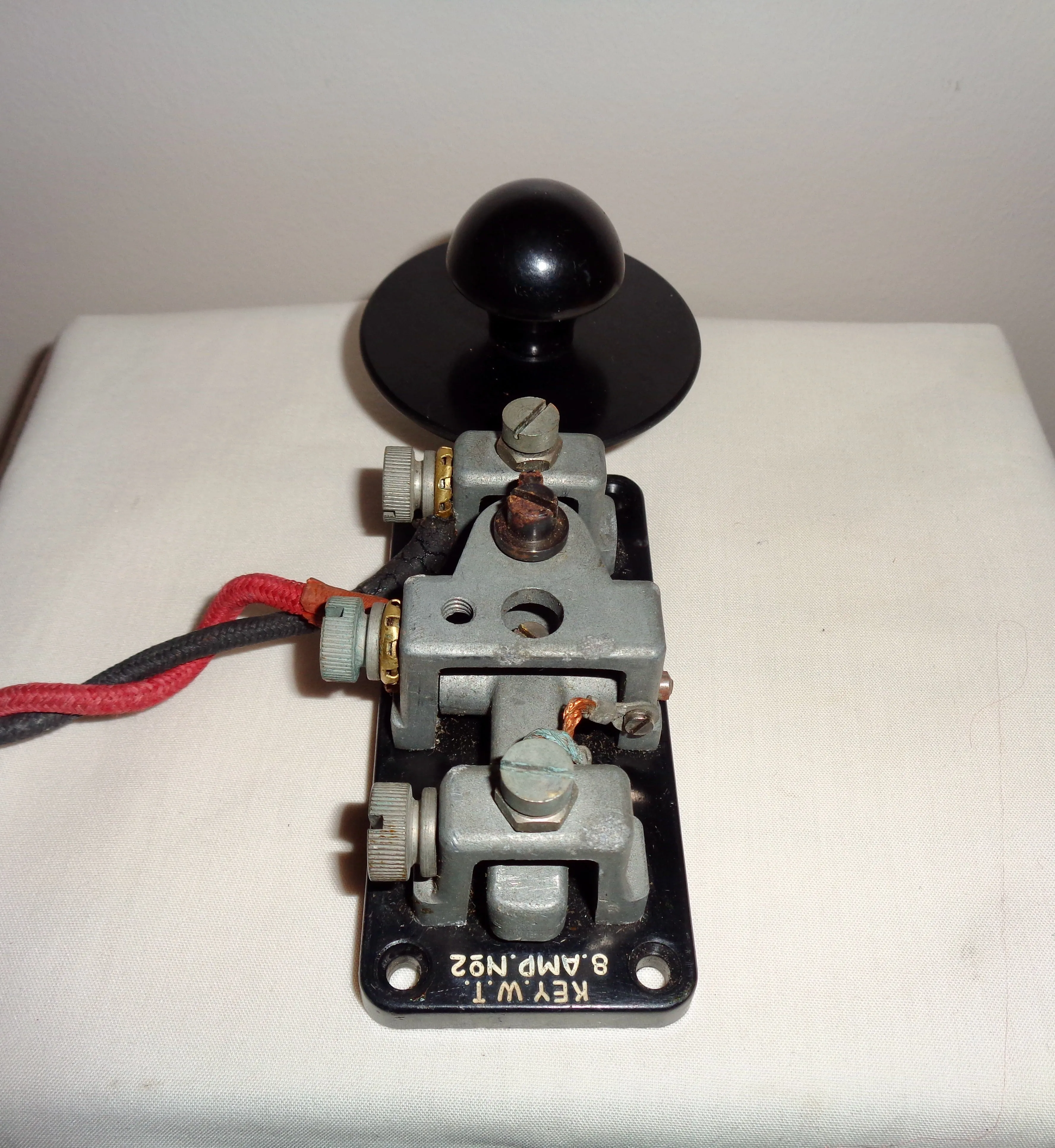 1940 Group 1 No.2 Key WT 8 Amp WW2 Military Morse Key and Plug