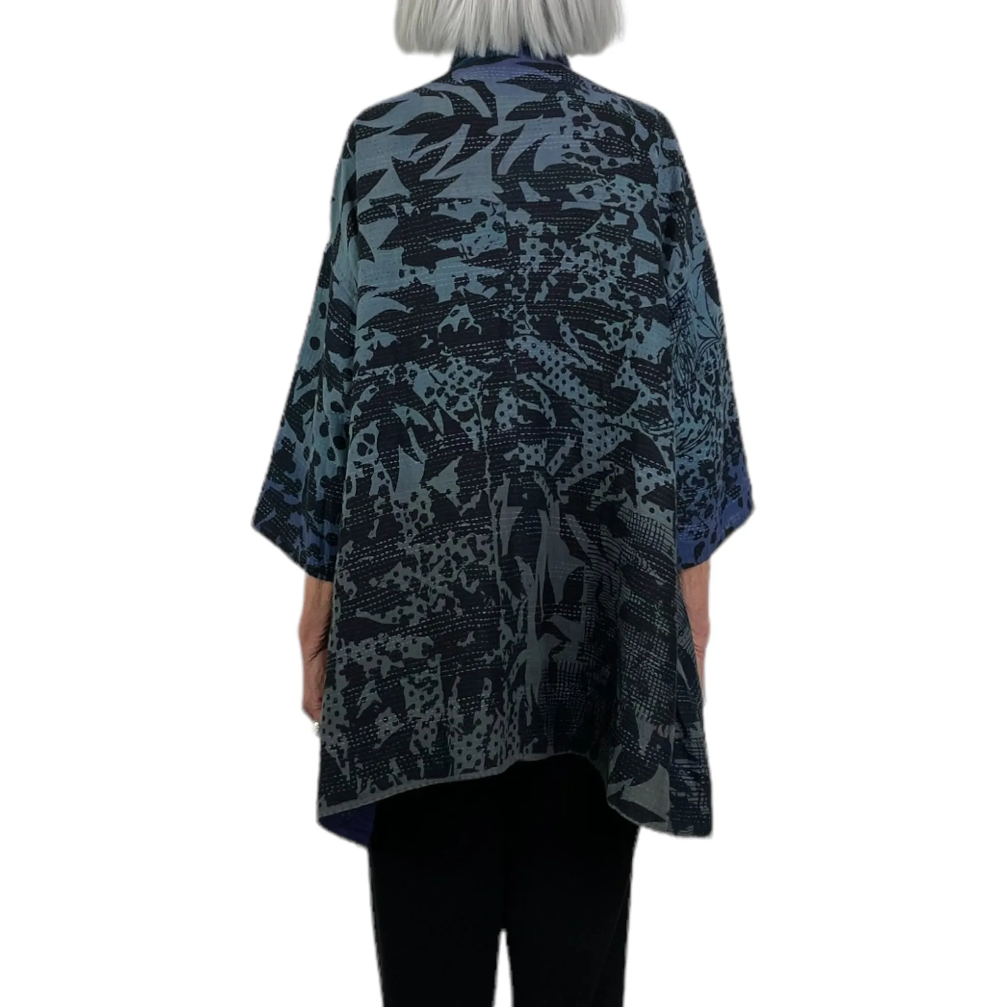 3/4 SLEEVE TWILIGHT PRINT SHIRT TUNIC