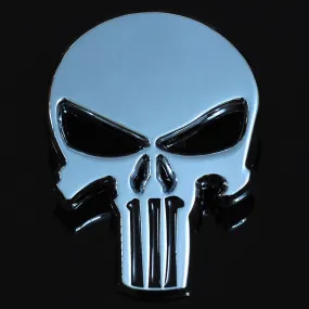 3D Metal Goth Skull Waterproof Decal Sticker