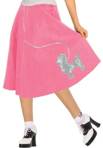 50s Adult Poodle Skirt-Pnk