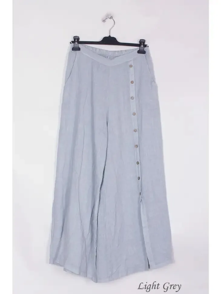 9320 Buttonside Pants 100% Linen