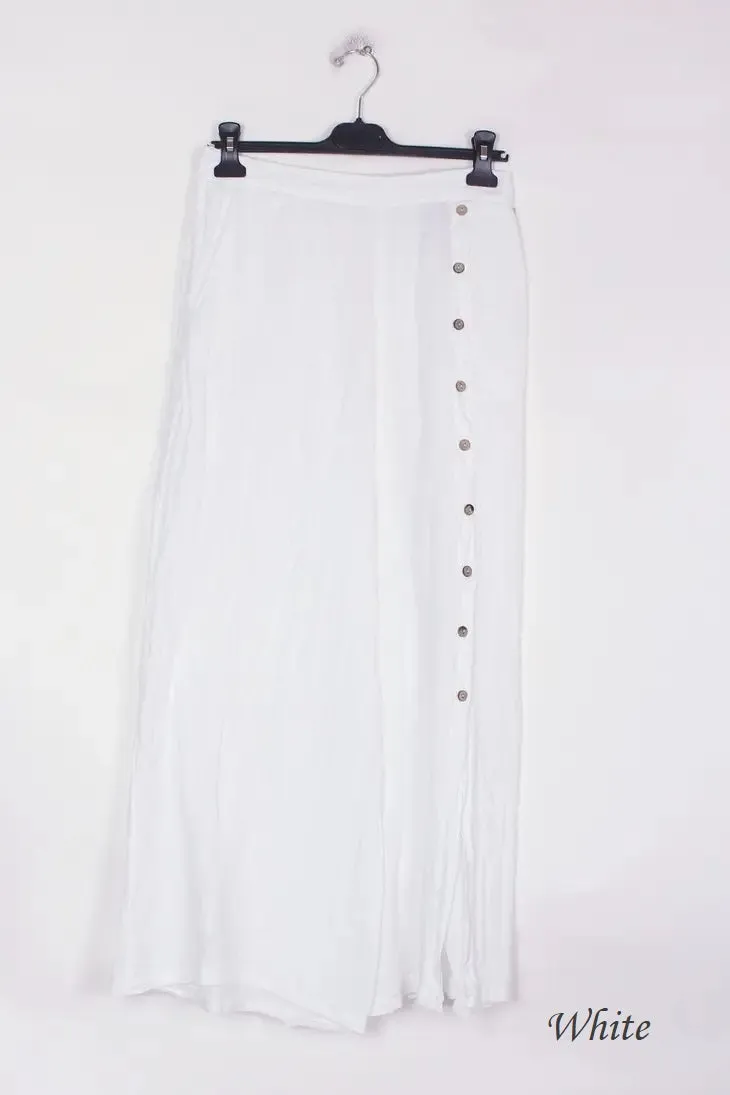 9320 Buttonside Pants 100% Linen