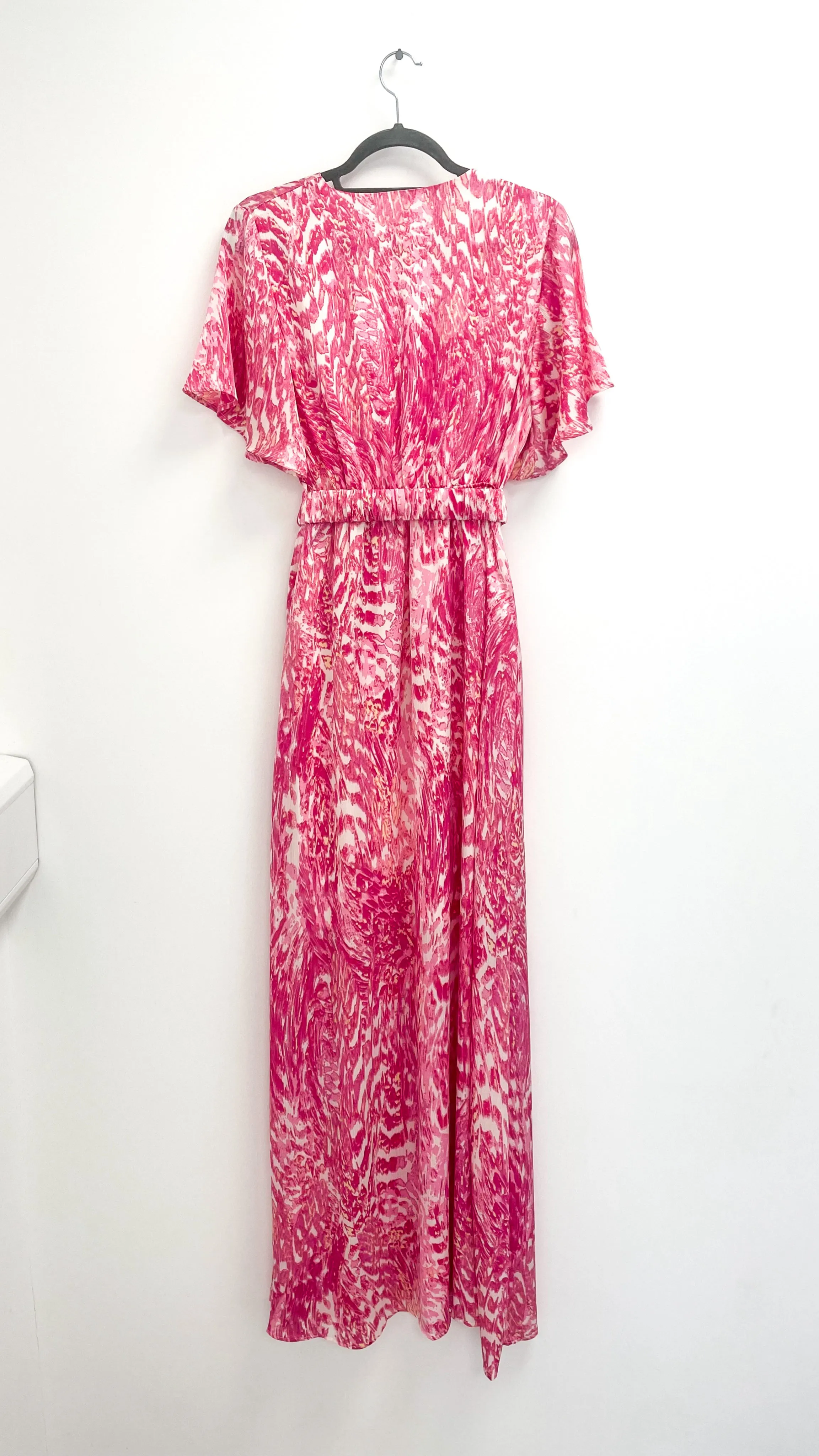 A1570 Mabilia Pink Printed Midi Dress