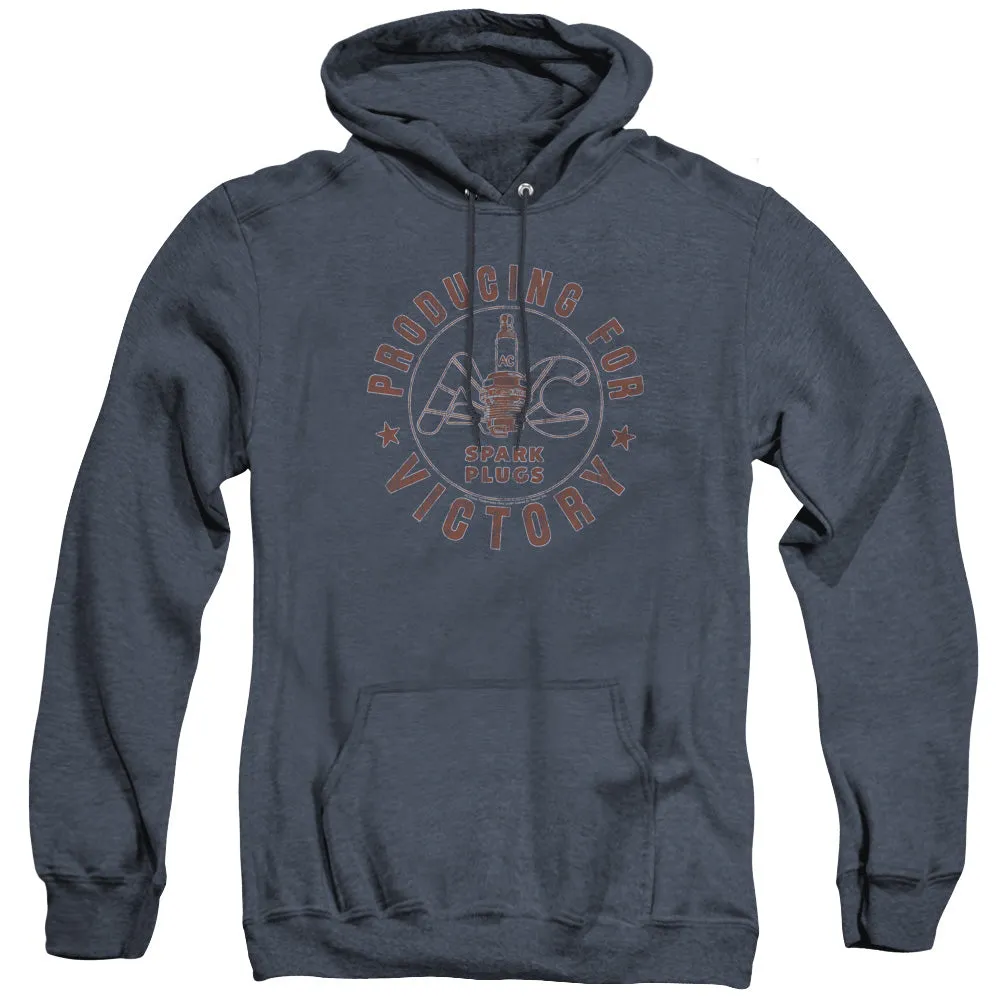 AC Delco Producing For Victory Heather Mens Hoodie Navy Blue