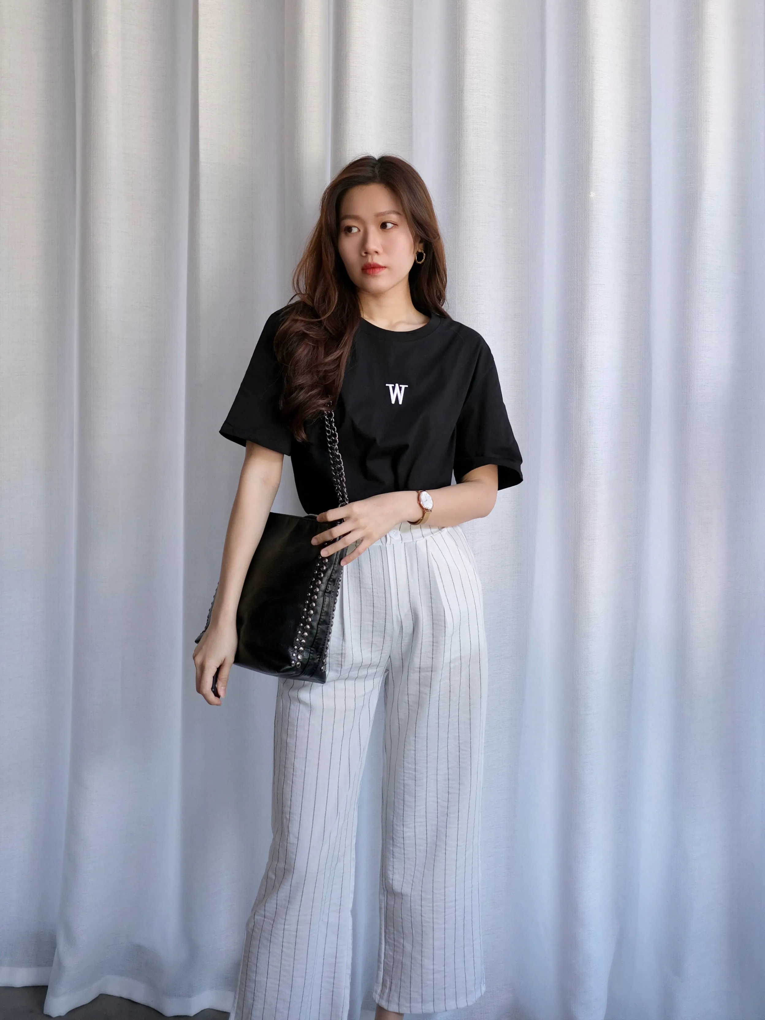 ACEWIN Basic Stripe Culottes (Free Size) 501748