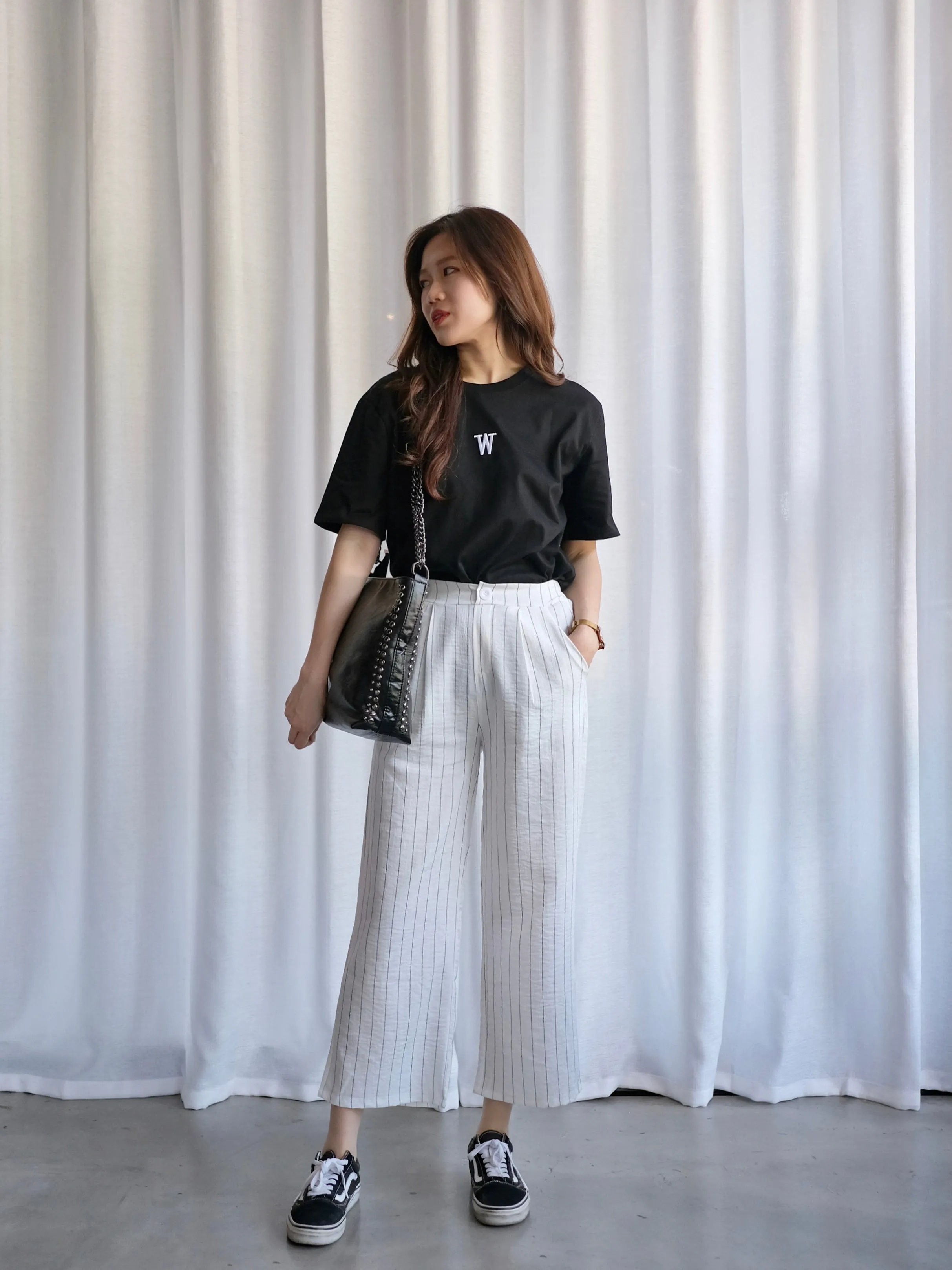 ACEWIN Basic Stripe Culottes (Free Size) 501748