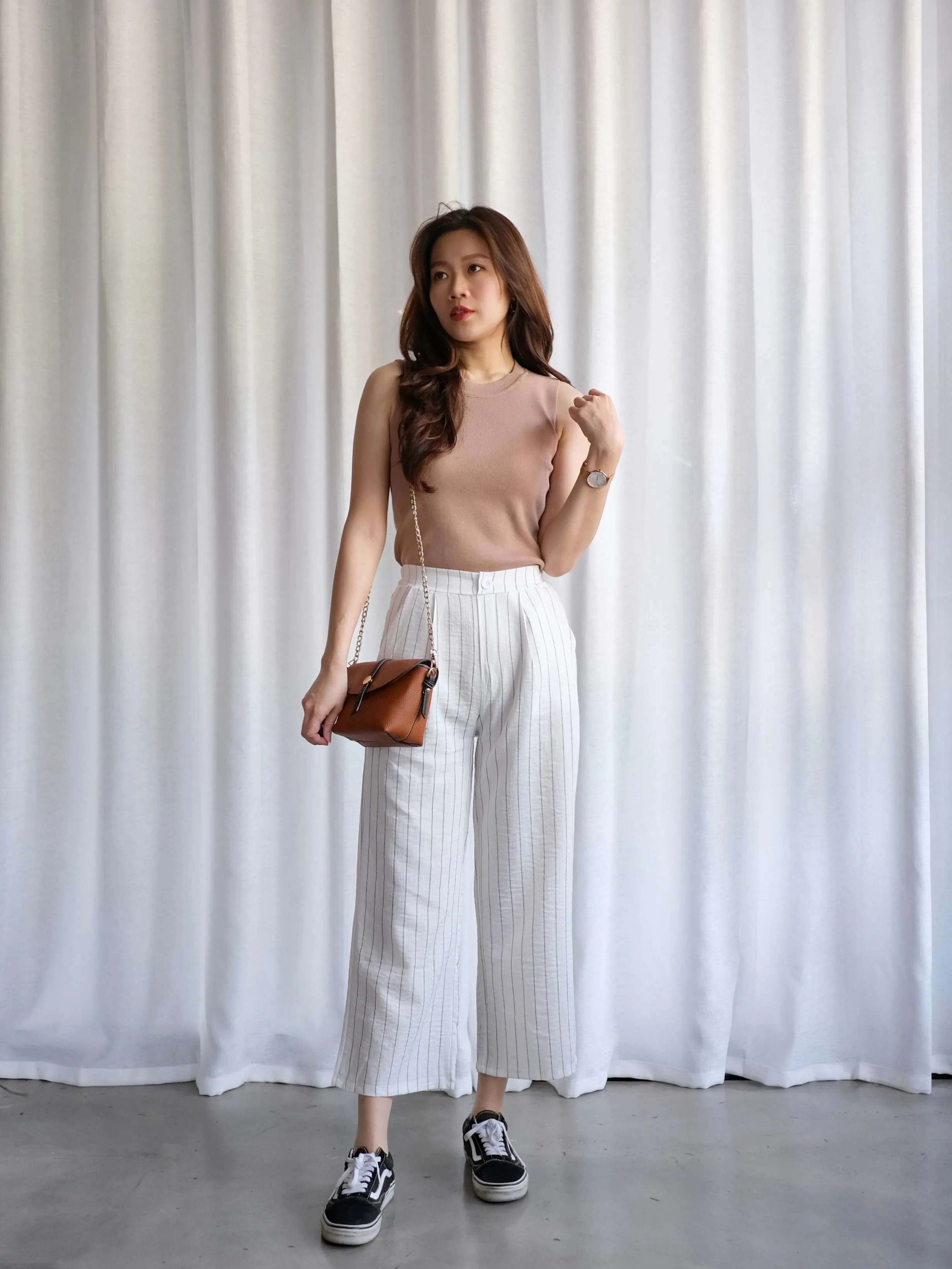 ACEWIN Basic Stripe Culottes (Free Size) 501748