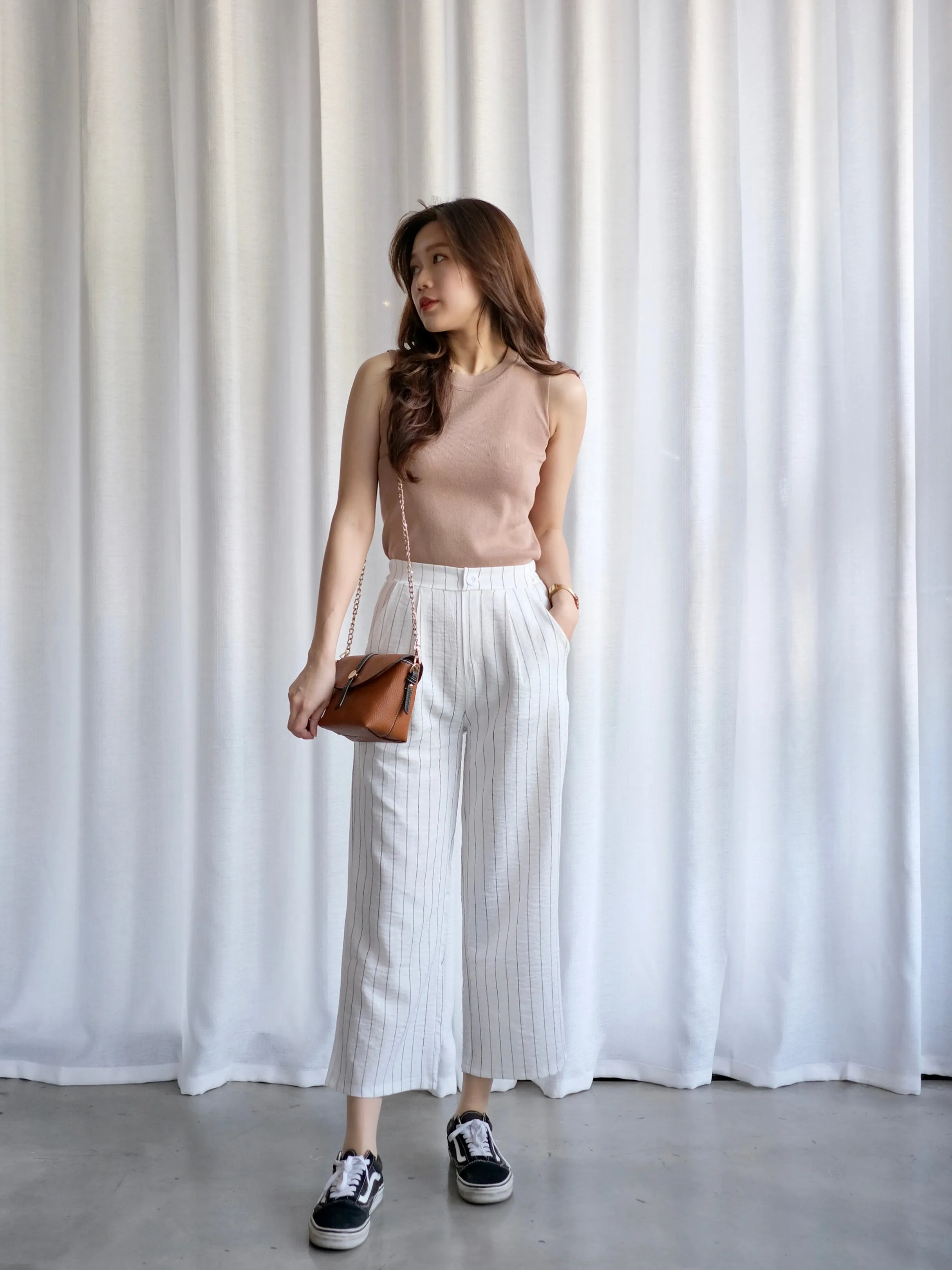 ACEWIN Basic Stripe Culottes (Free Size) 501748