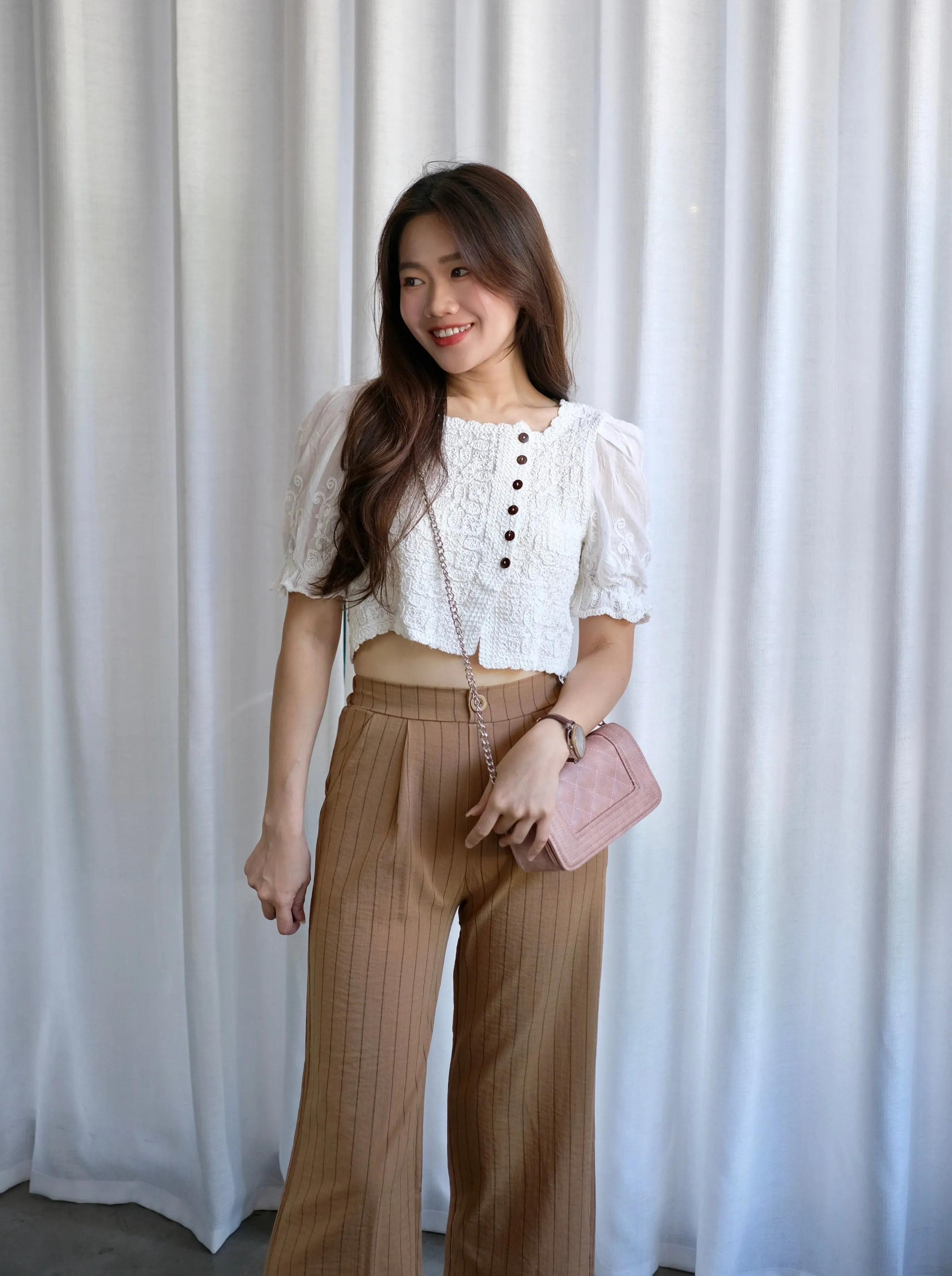 ACEWIN Basic Stripe Culottes (Free Size) 501748