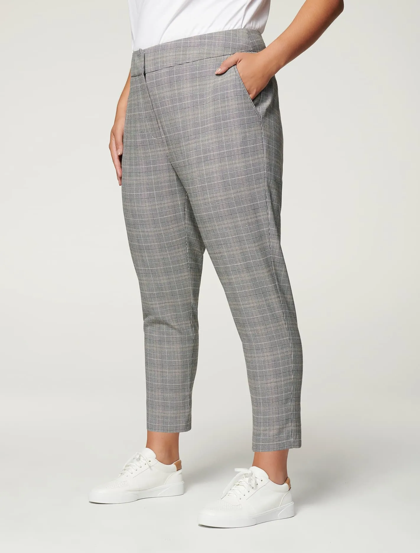 Adeline Curve High Waist Check Pant