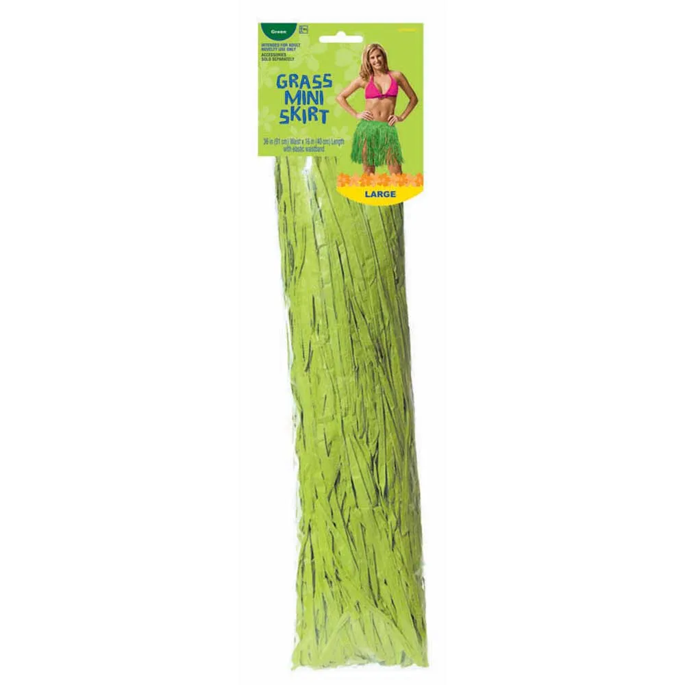 Adult Green Tissue Hula Skirt 16 x 36in