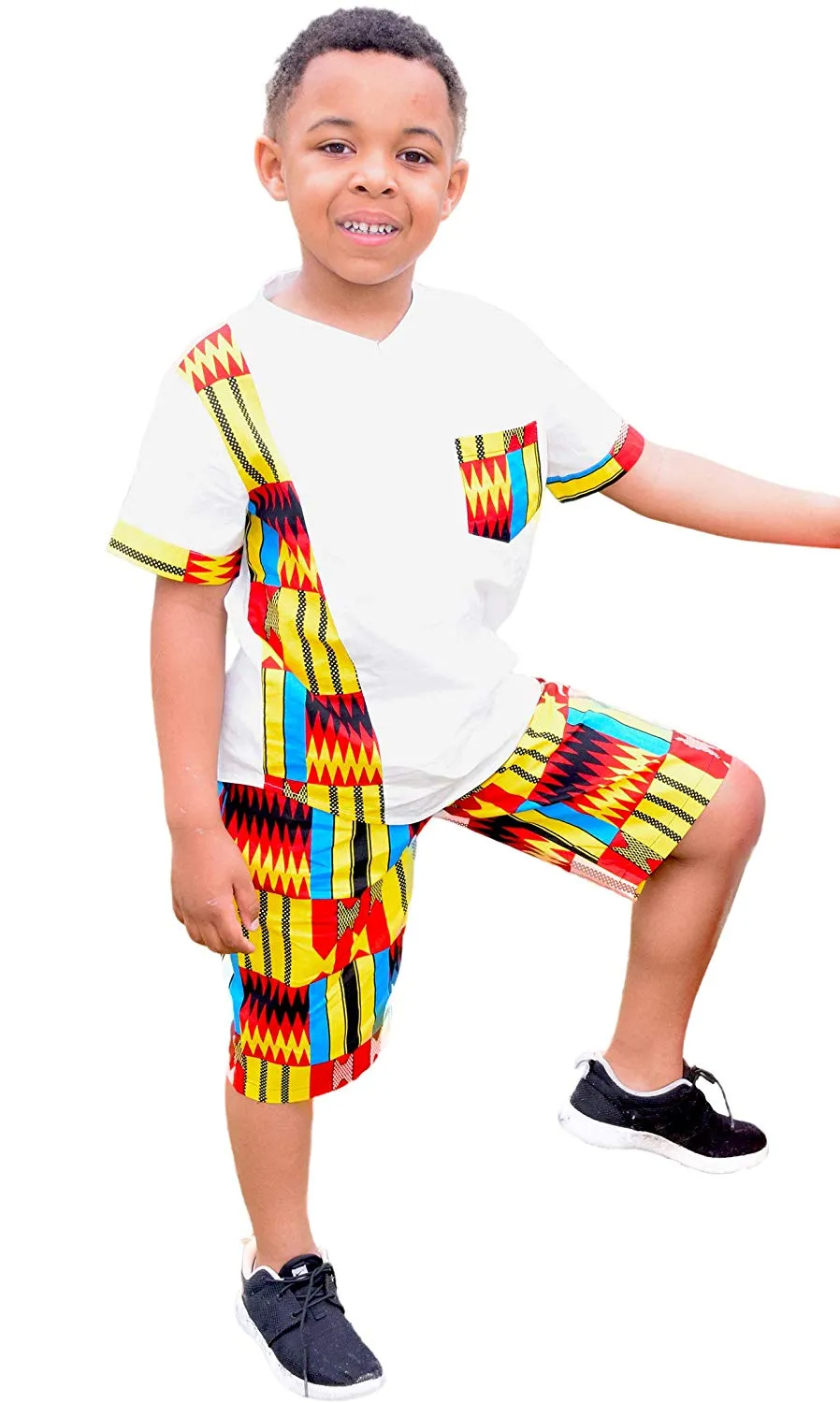 Afrikan Print Kente Kids Suit