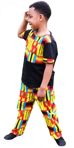 Afrikan Print Kente Kids Suit