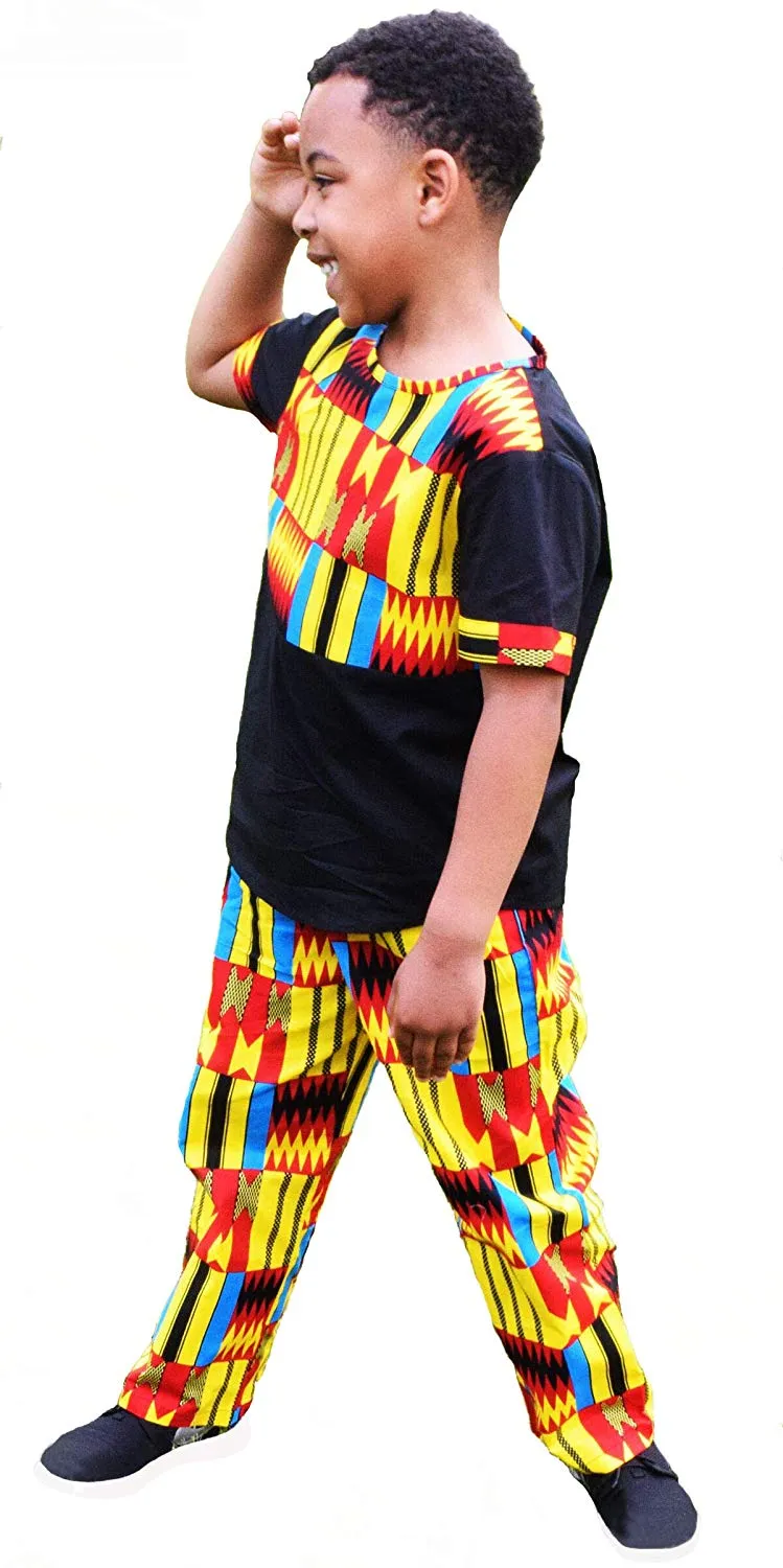 Afrikan Print Kente Kids Suit