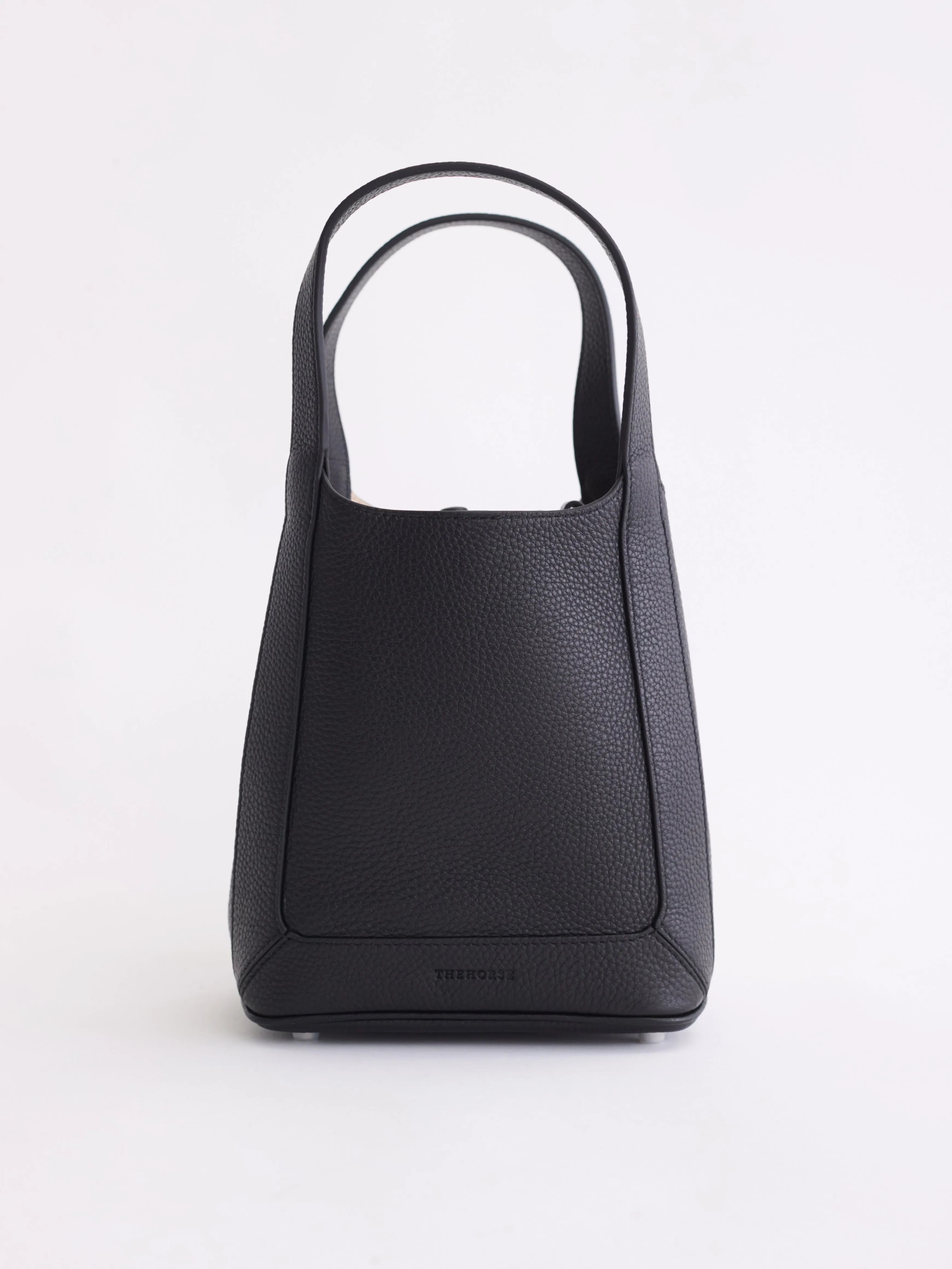 Alexie Tote: Black Pebbled Leather