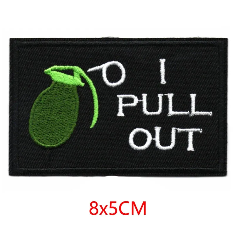 Alr™ Embroidered Iron-On Patch, I Pull Out