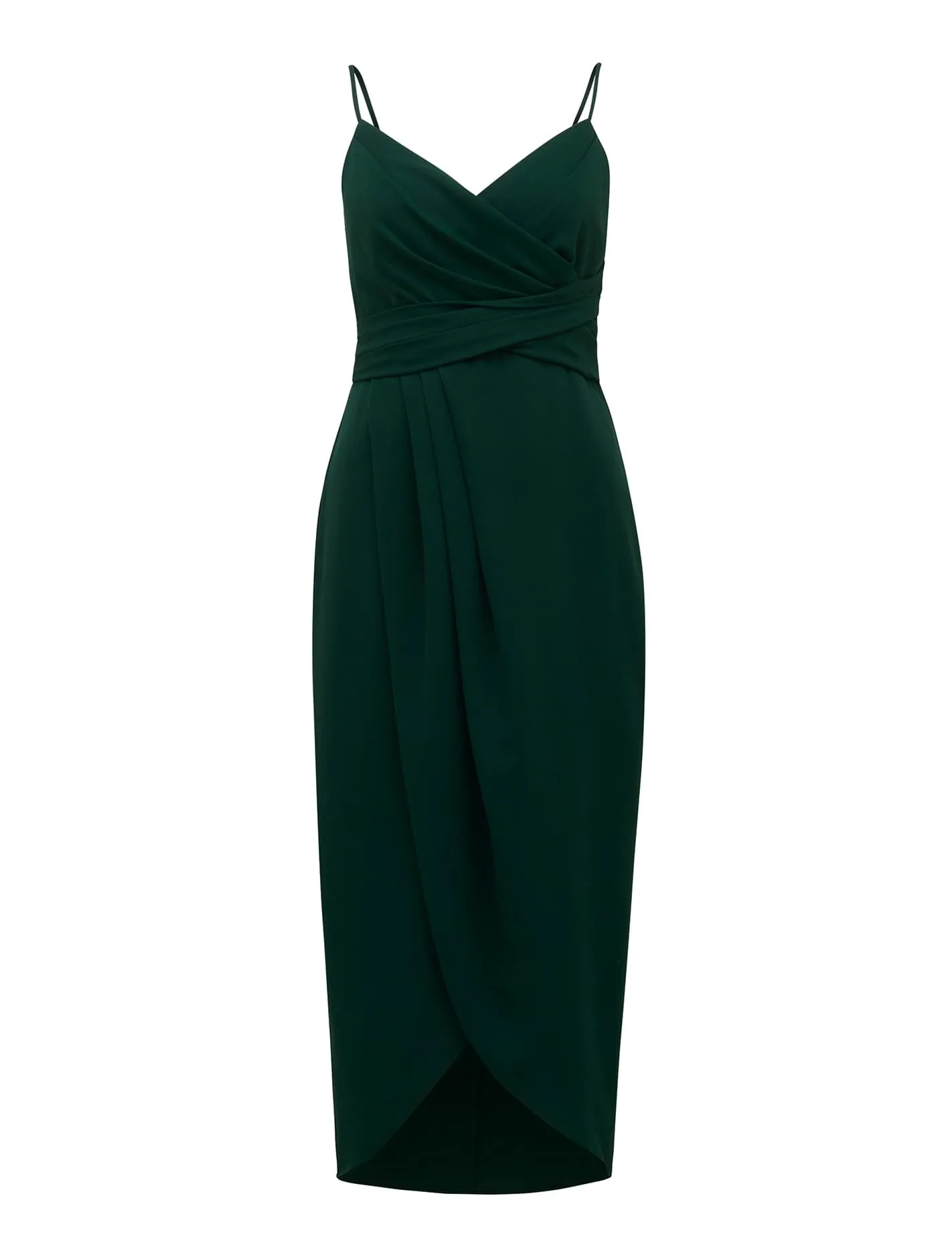 Amanda Petite Drape Midi Dress