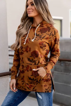 Ampersand Avenue SideSlit Hoodie- Garden Glamour