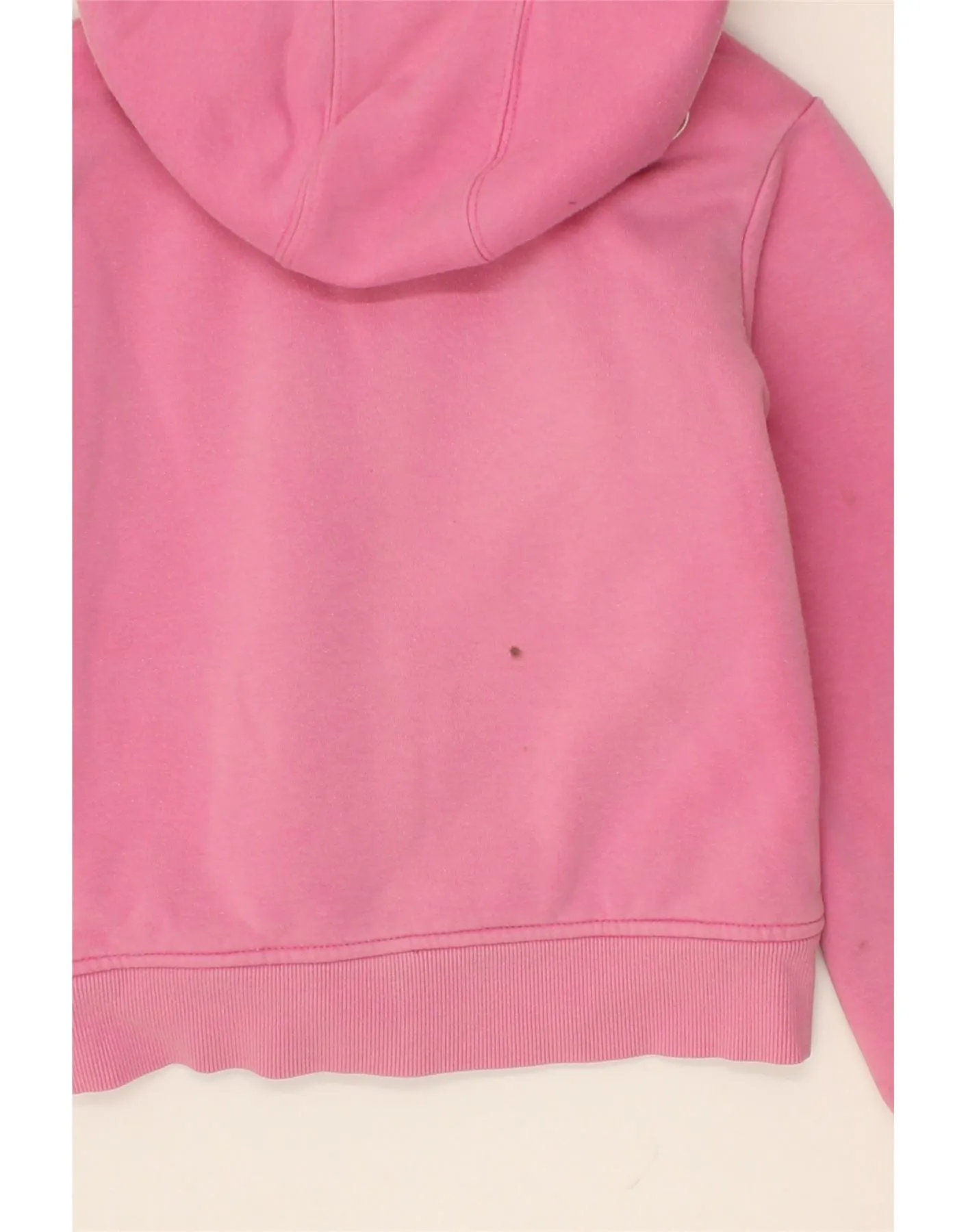 ANIMAL Girls Crop Graphic Zip Hoodie Sweater 10-11 Years Small Pink