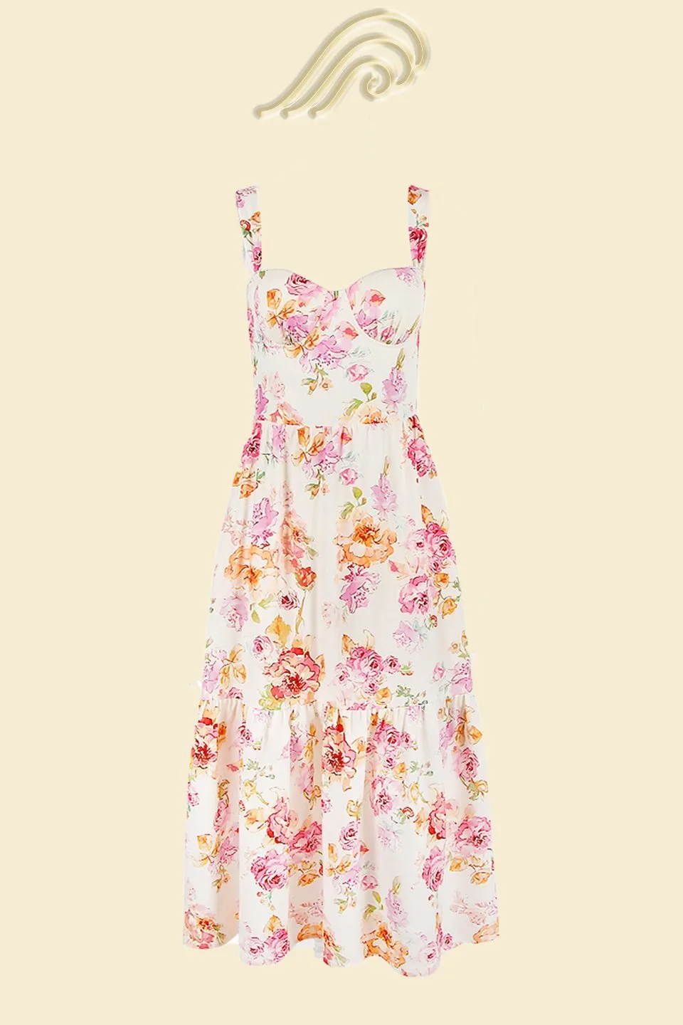 Antoinette - Printed Flared Midi Dress