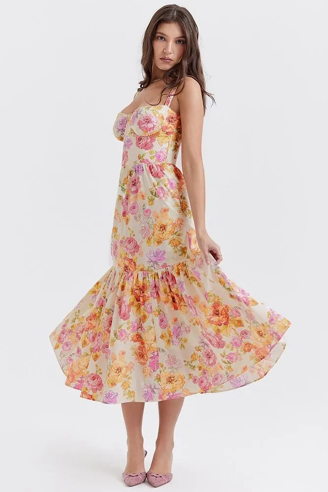 Antoinette - Printed Flared Midi Dress