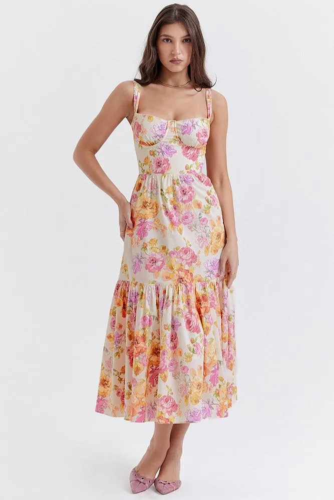 Antoinette - Printed Flared Midi Dress