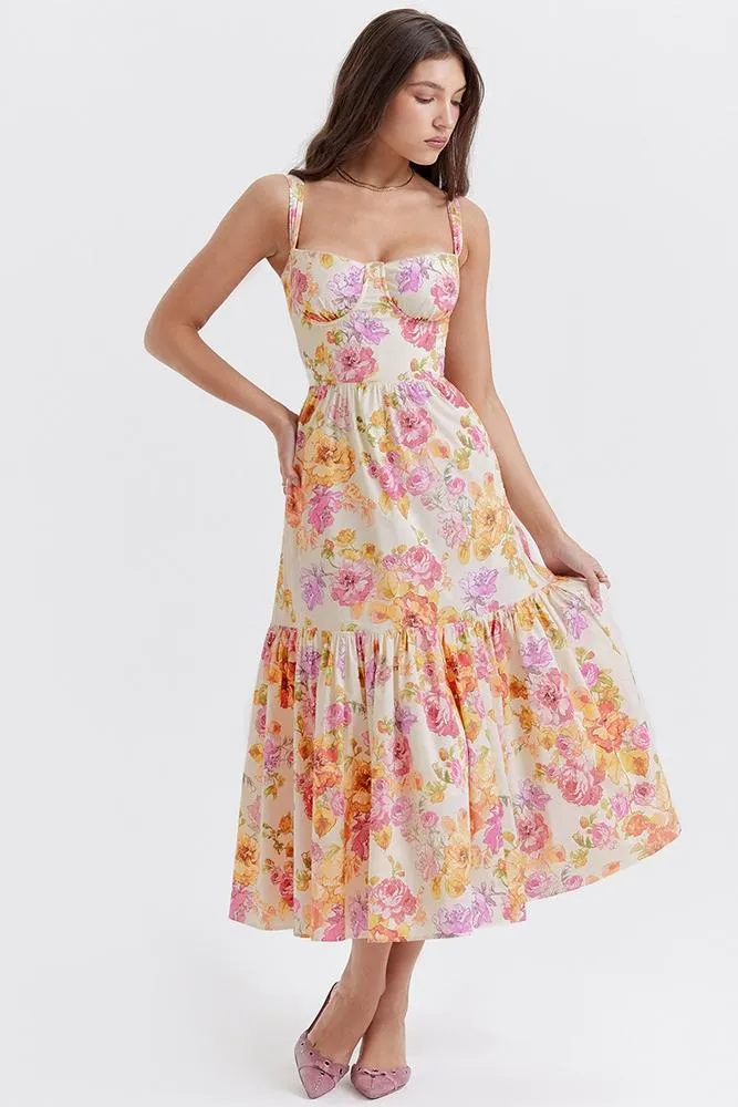 Antoinette - Printed Flared Midi Dress