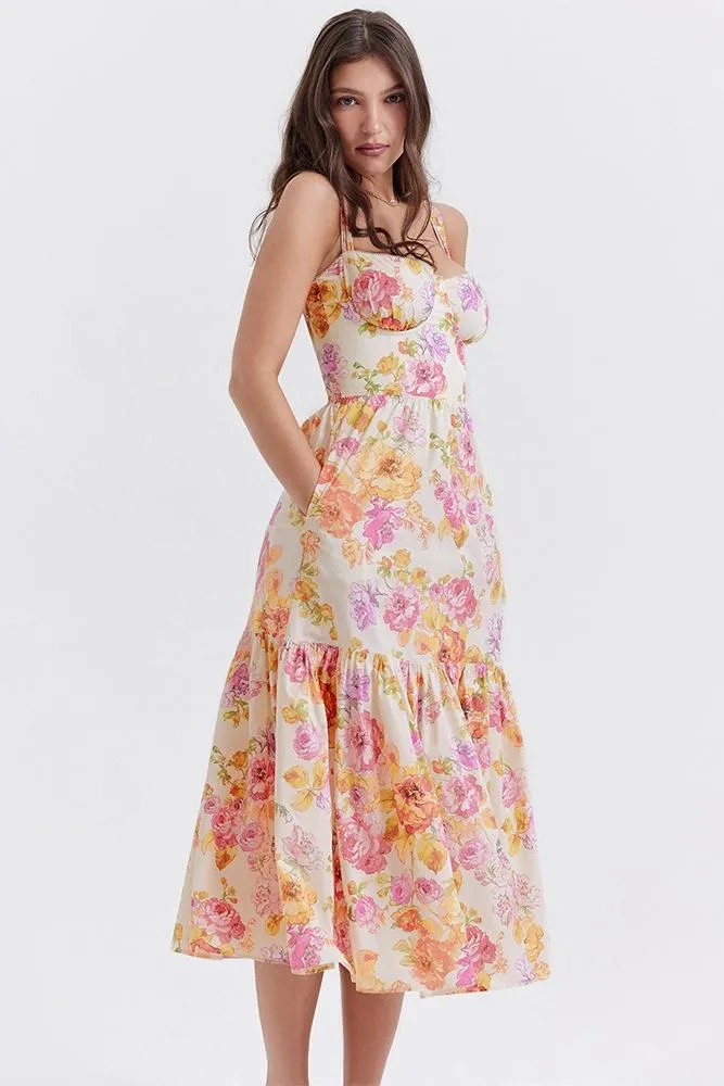 Antoinette - Printed Flared Midi Dress