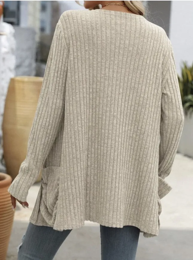 Apricot Cardi w/Slouch Pockets - #7777-7781