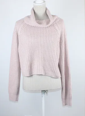 ARDENES CROP MUTED PINK SWEATER LADIES LARGE PRE-LOVED