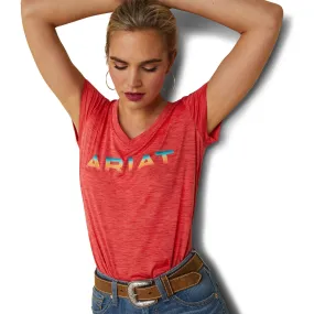 Ariat Women's Aura Orange Laguna Logo Top