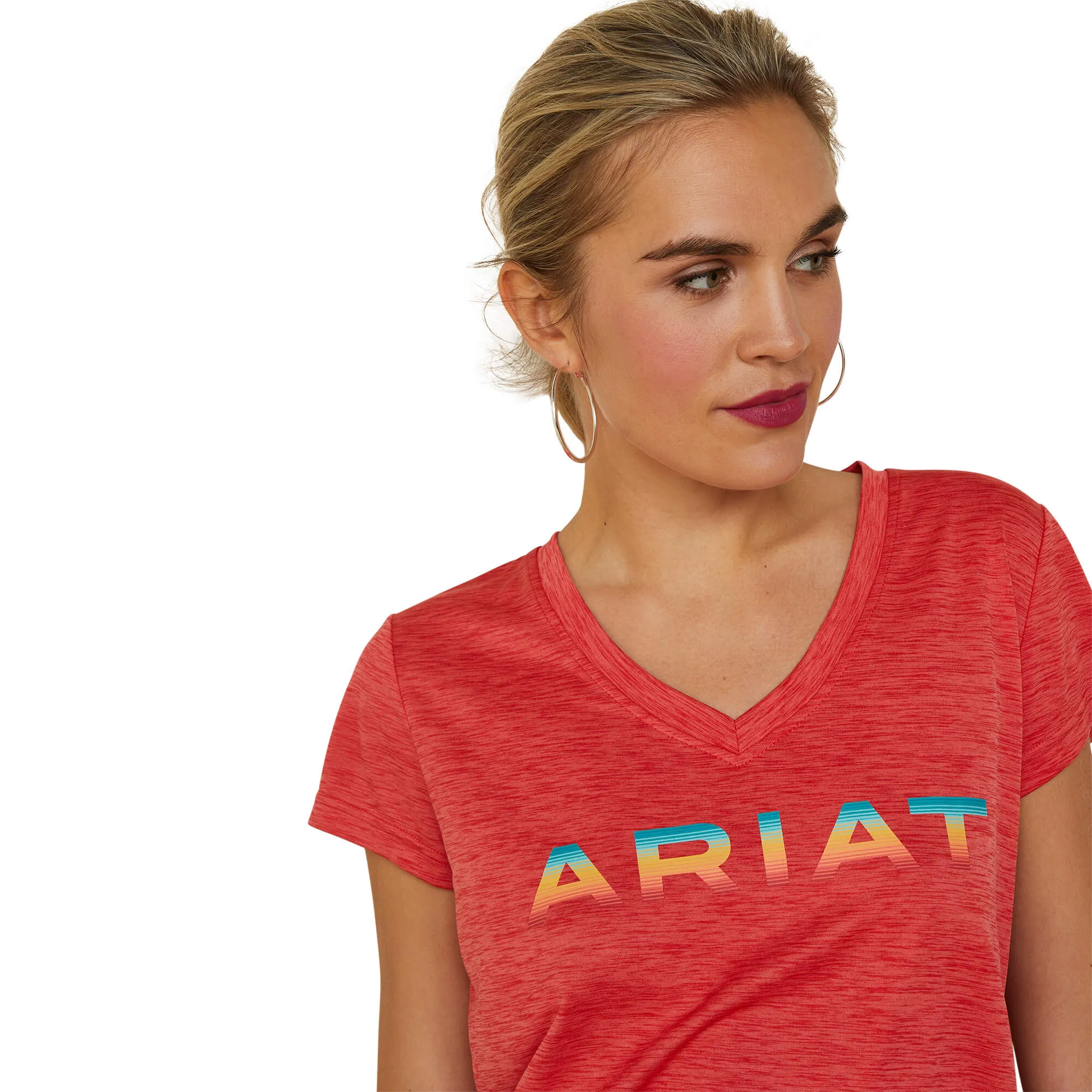 Ariat Women's Aura Orange Laguna Logo Top