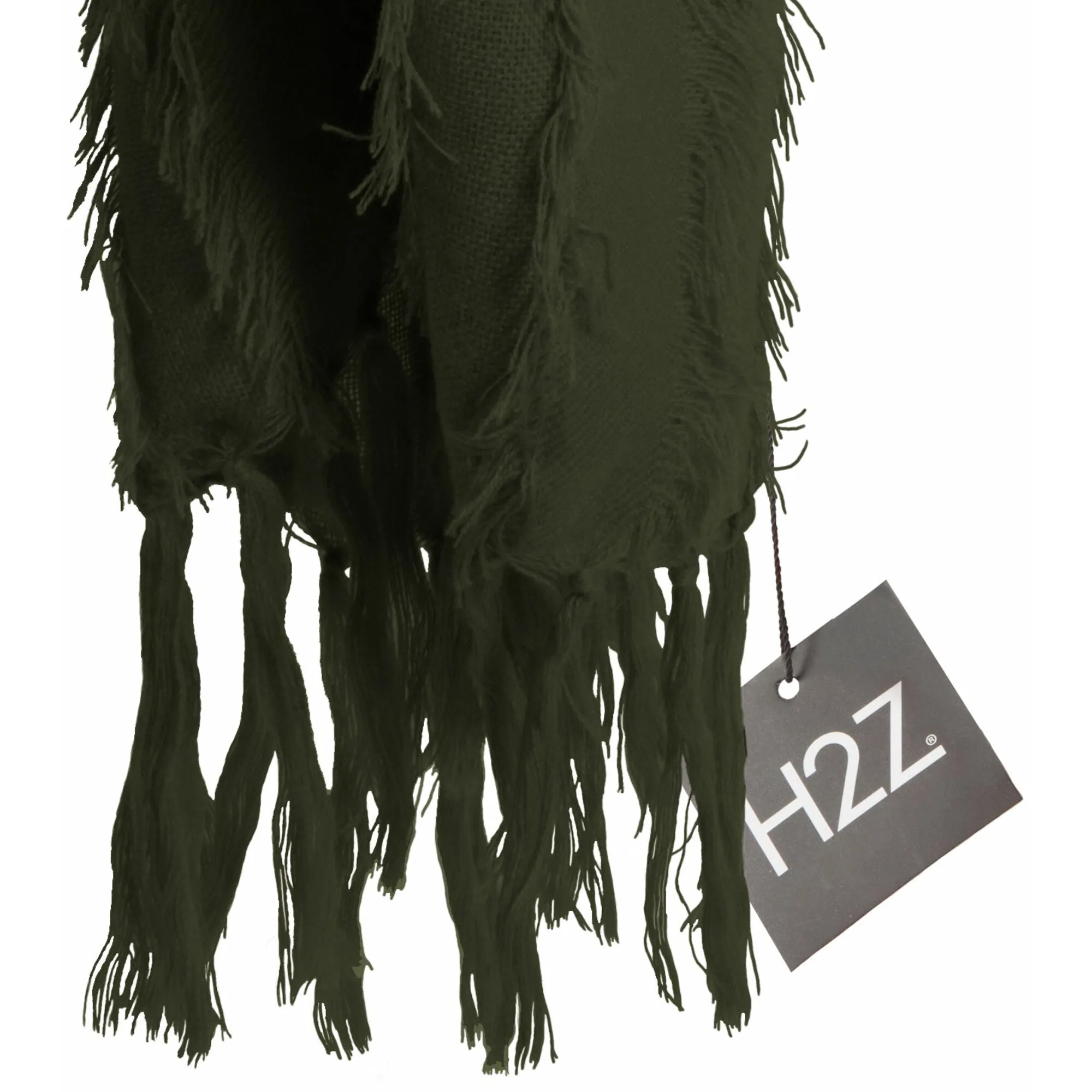 Army Oversized Frayed Scarf