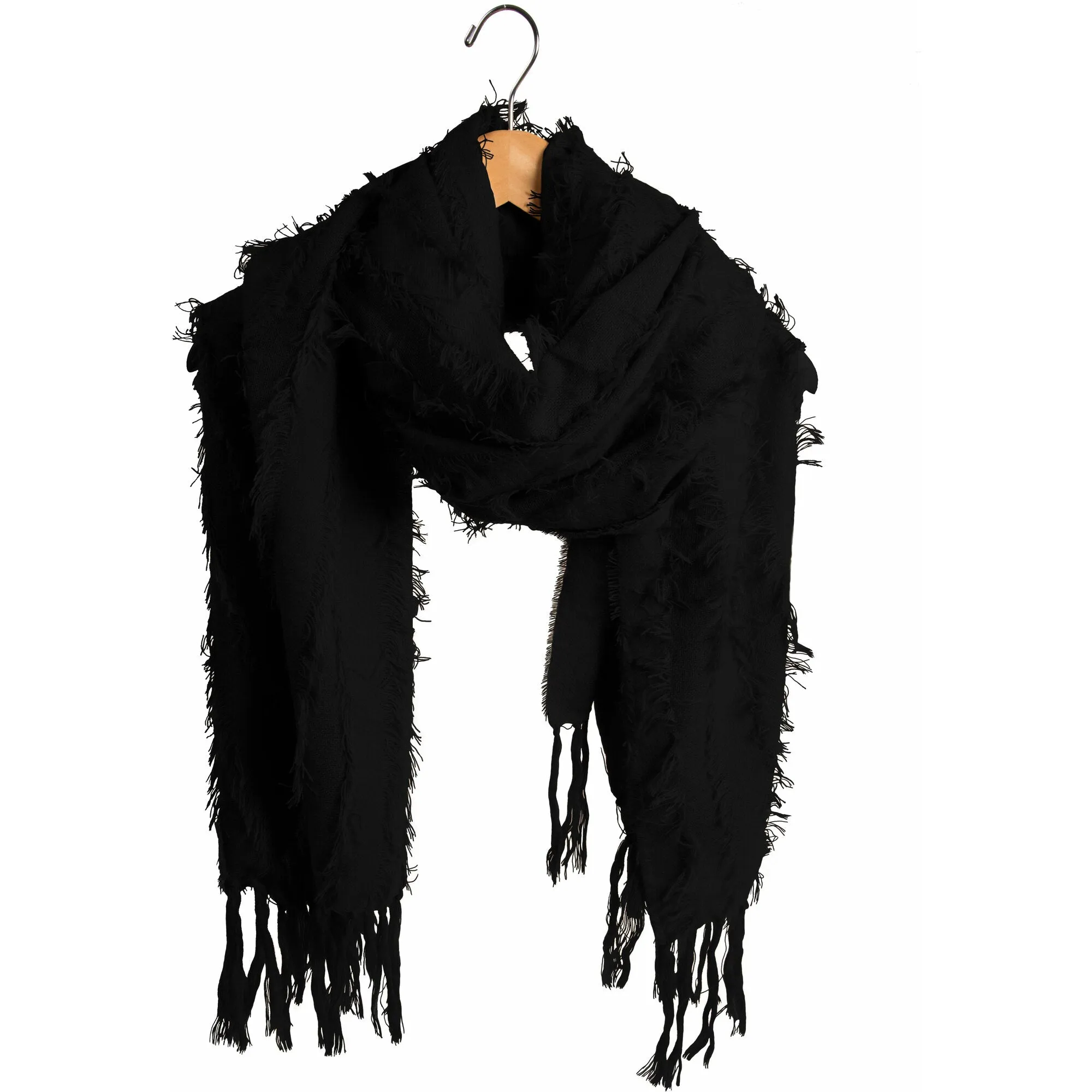 Army Oversized Frayed Scarf