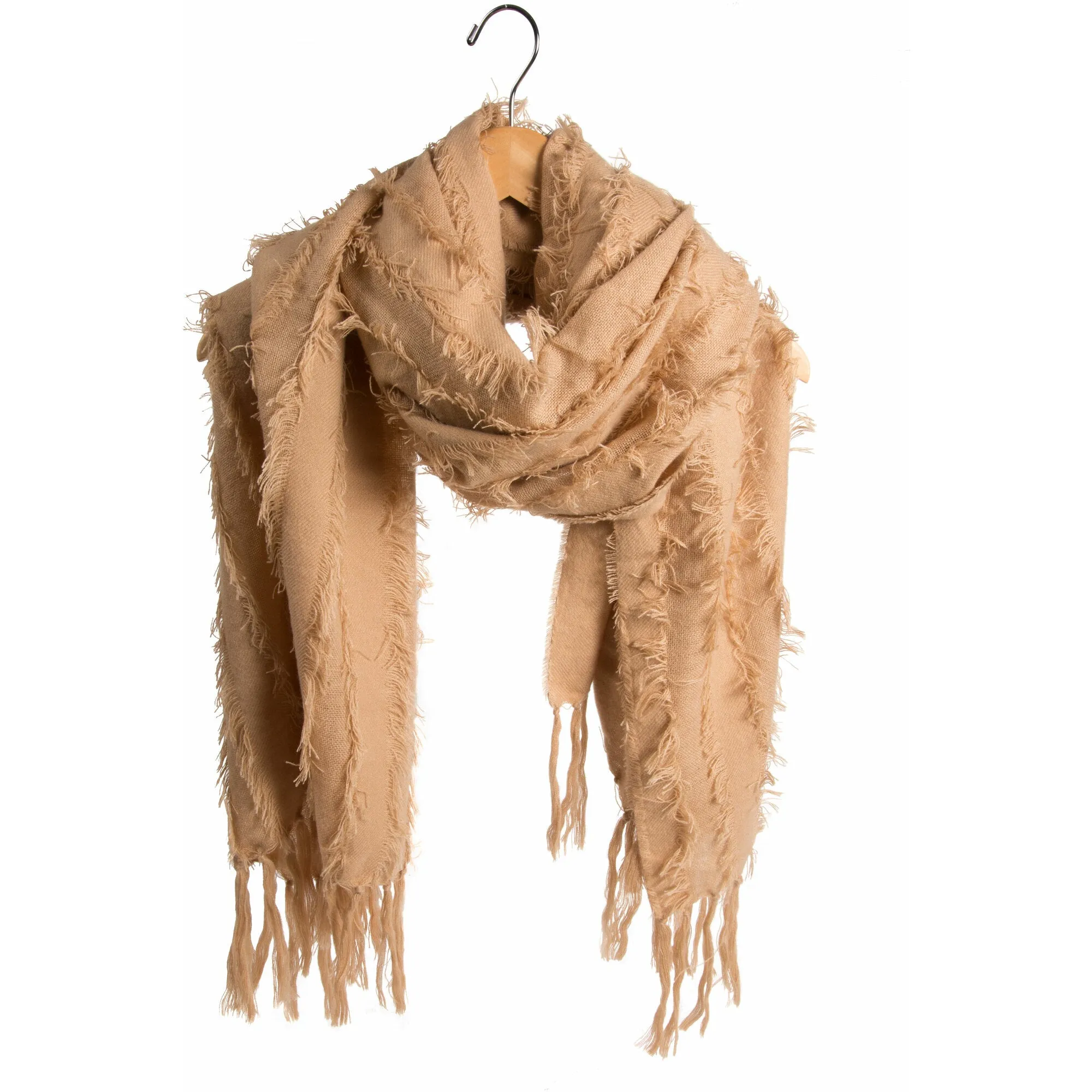 Army Oversized Frayed Scarf