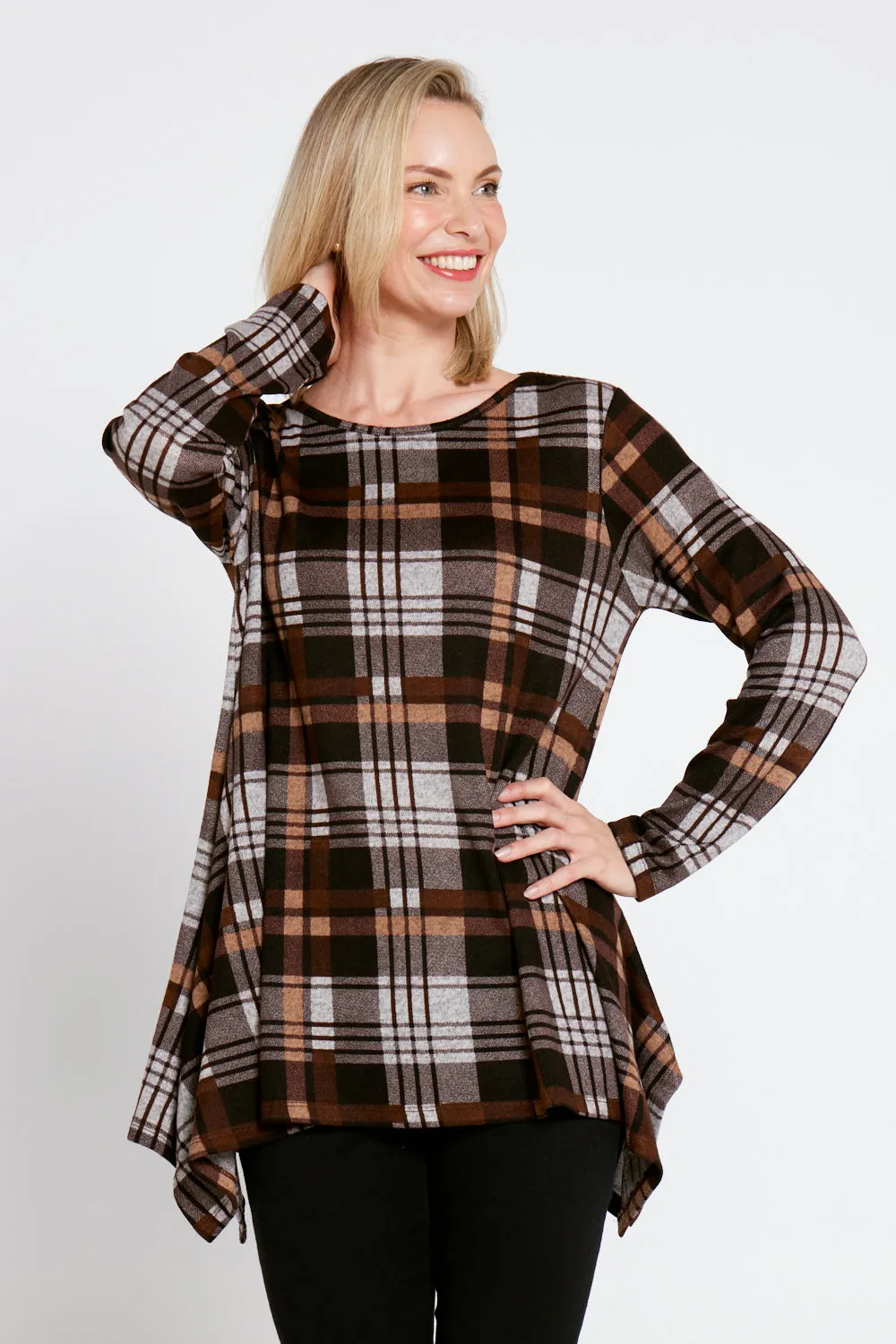 Aspen Swing Tunic - Coffee Check