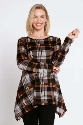 Aspen Swing Tunic - Coffee Check