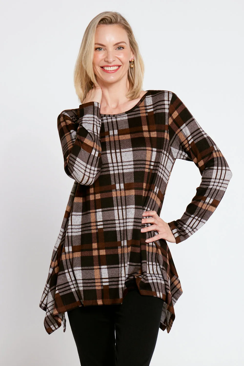 Aspen Swing Tunic - Coffee Check