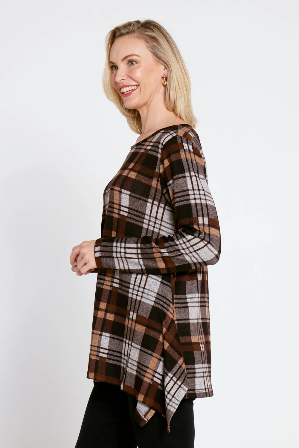 Aspen Swing Tunic - Coffee Check