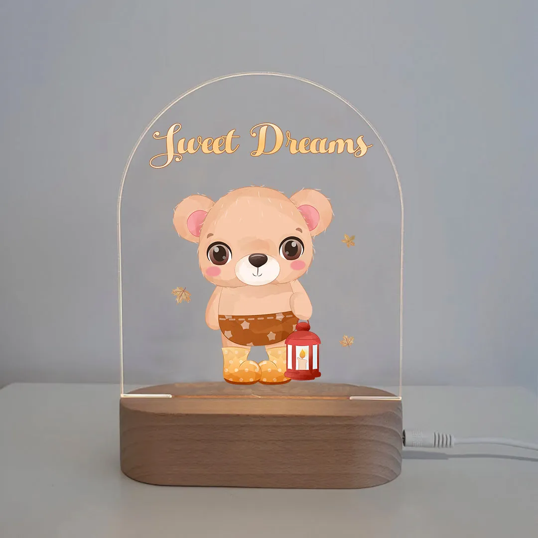 Baby bear With Candle Led Night Lamp