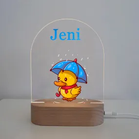 Baby Duck With Umbrella Led Night Lamp