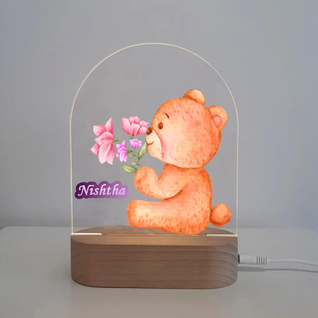 Baby Panda Eating Leaf Led Night Lamp