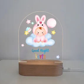 Baby Sitting On Clouds Led Night Lamp