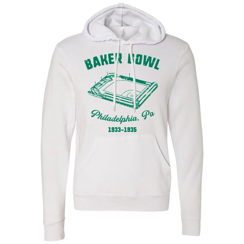 Baker Bowl Pullover Hoodie | Baker Bowl White Pullover Hoodie