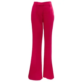 Barbara Bui Raspberry Wide Leg Crepe Pants