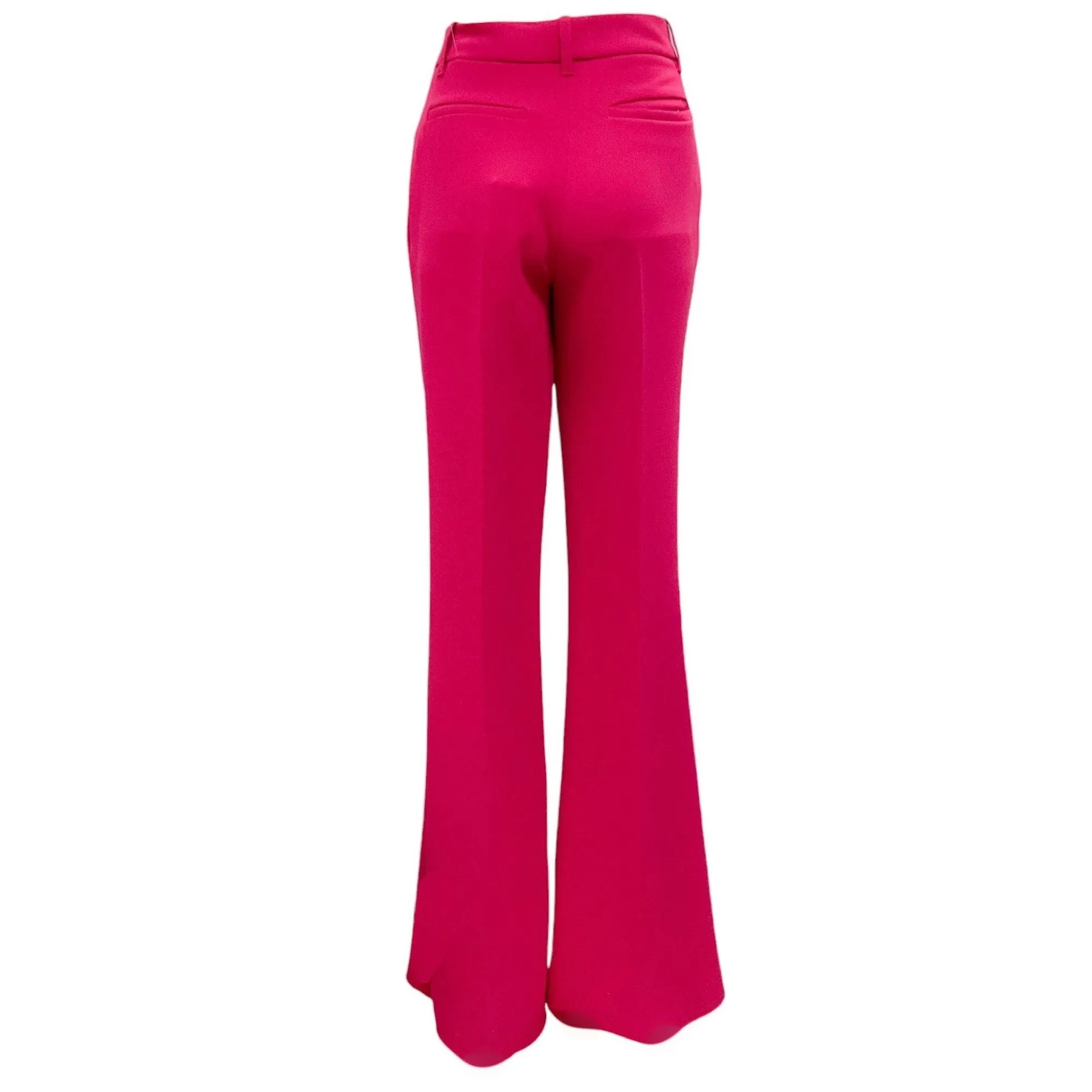 Barbara Bui Raspberry Wide Leg Crepe Pants