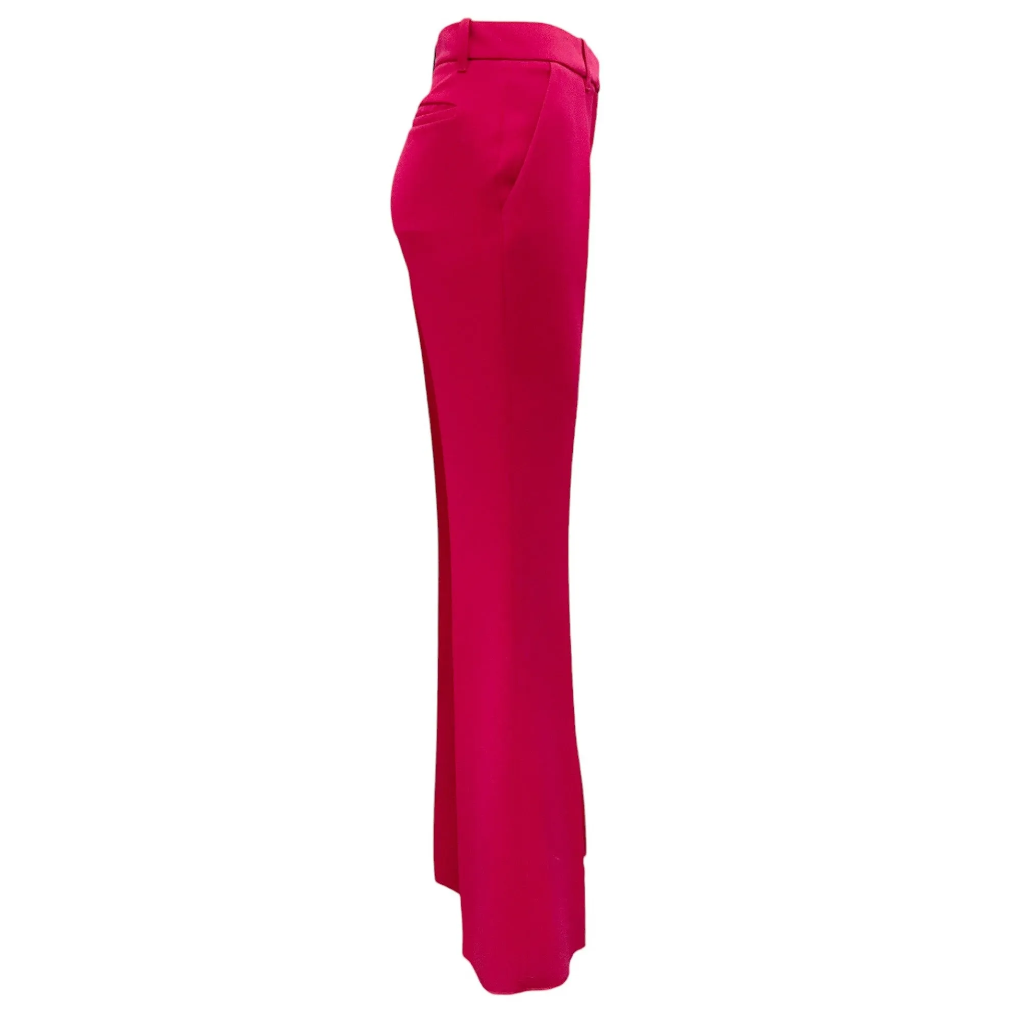 Barbara Bui Raspberry Wide Leg Crepe Pants