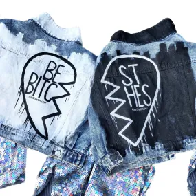 'BEST B*TCH' DENIM JACKET SET